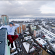 Illustration for article titled Crazy Guy Dangles Above the Earth at Terrifying Heights